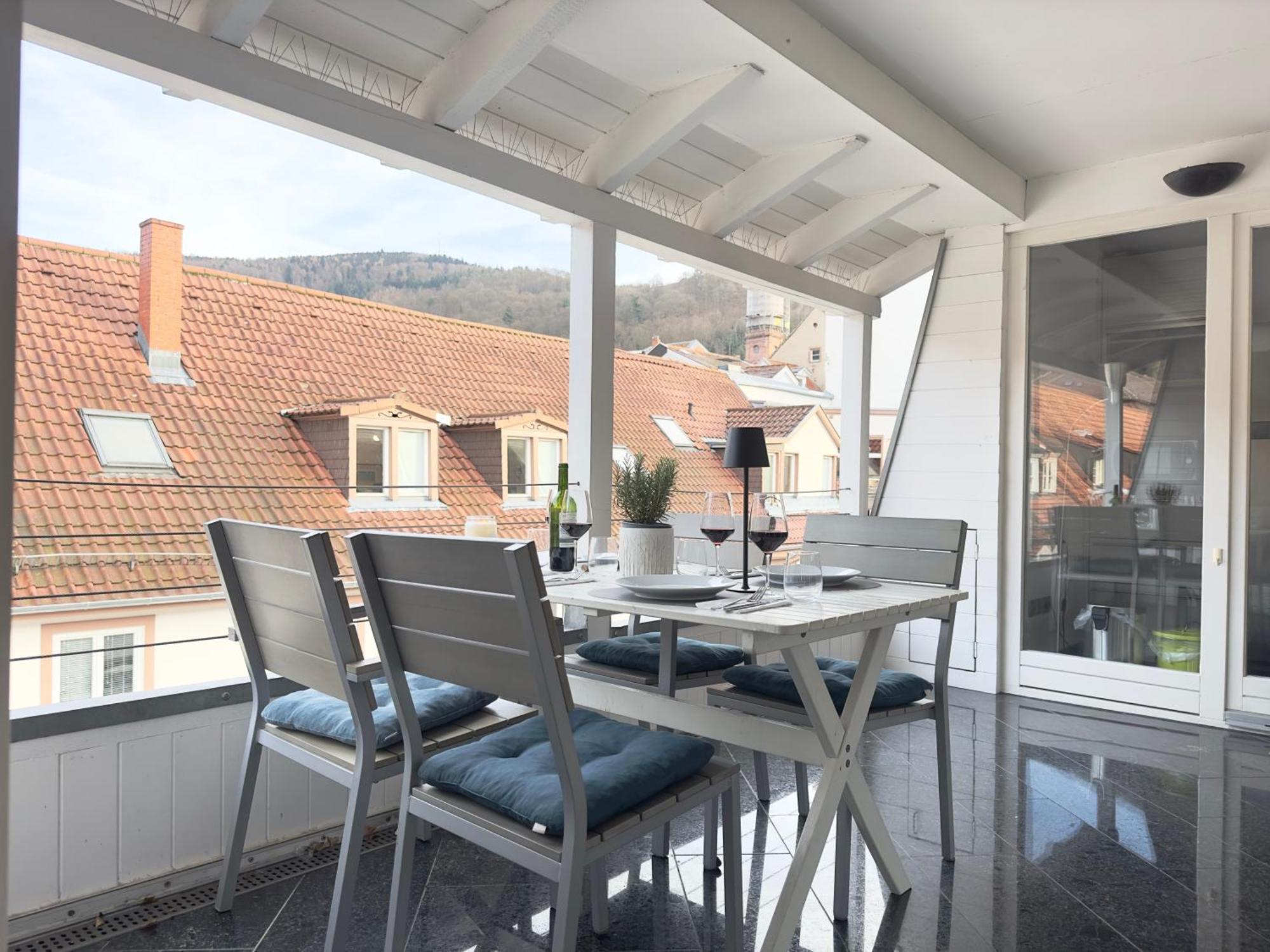 Luxury Old Town Suite - Xxl Terrasse & Xxl Penthouse Heidelberg Esterno foto